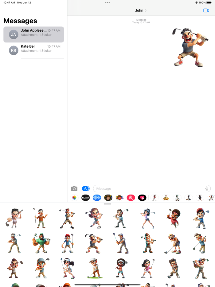 Angry Golfer Stickers