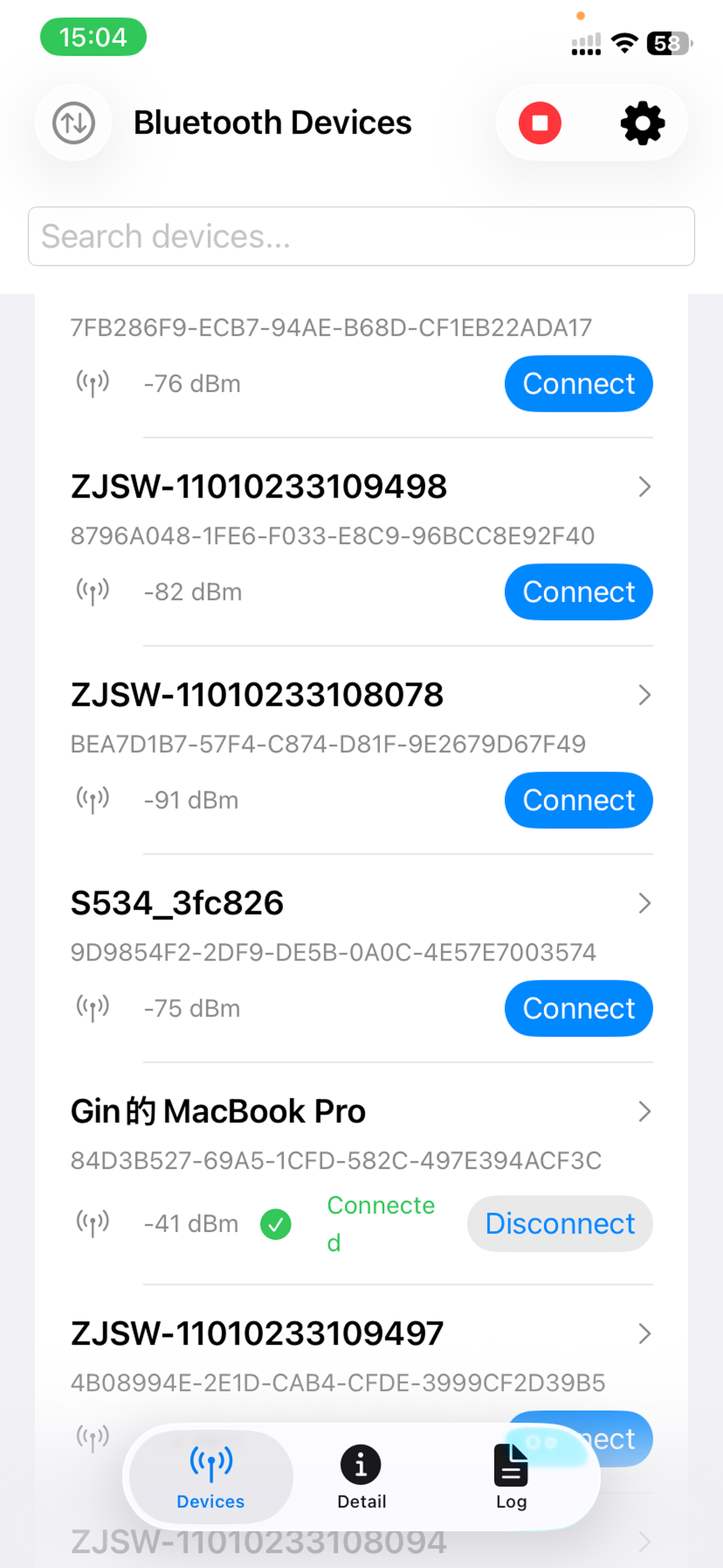 Bluetooth Tool - Debug