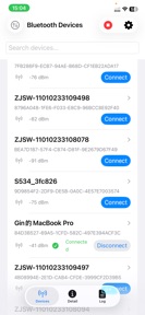 Bluetooth Tool - Debug screenshot