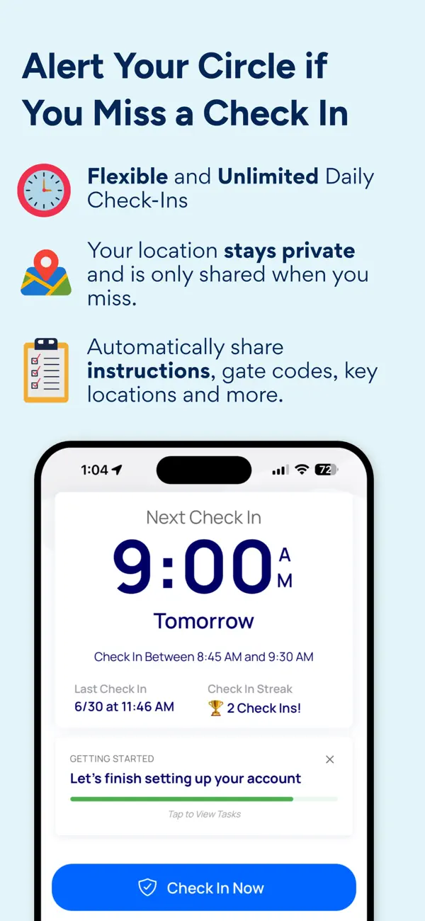Screenshot #2 pour Circle Alert Wellness Check In