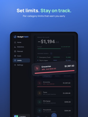 Budget Habit - Expense Tracker iPad screenshot