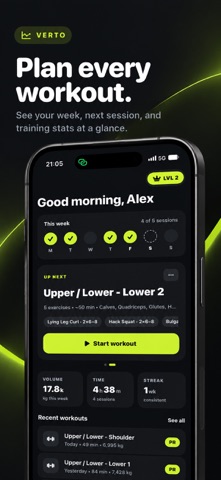 Screenshot 3 of Verto: Gym Workout Tracker App