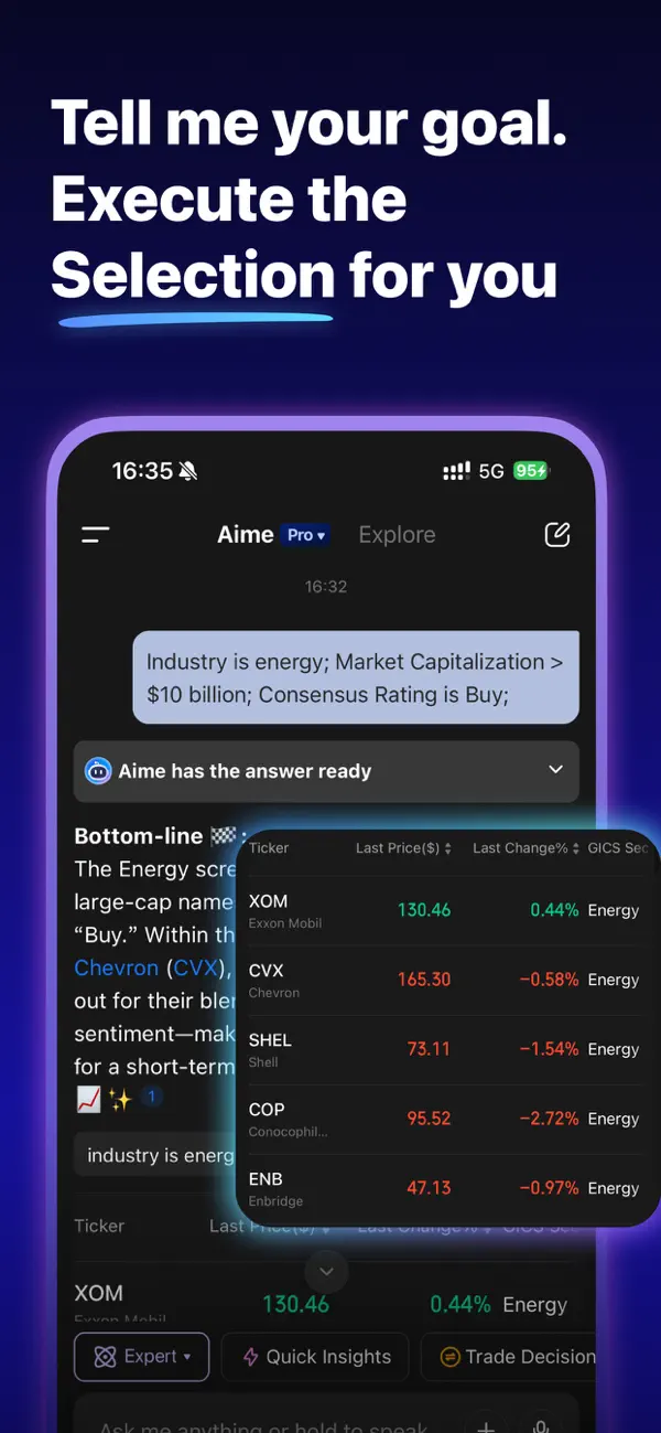#4. Aime: Smarter Financial Agent (iOS) By: Ainvest FinTech, Inc.
