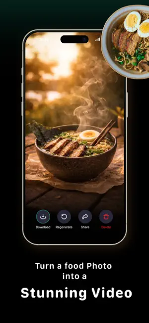 Lumera AI: Food Video Maker iPhone screenshot 3