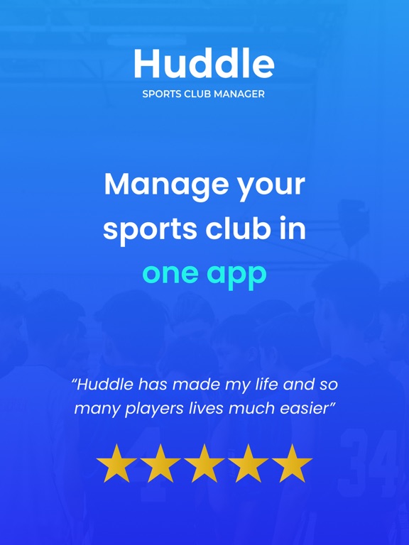 Huddle - Sports Club Manager iPad screenshot 1 - Sports app