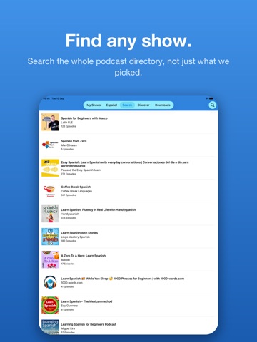Learn Spanish with Podcasts iPad screenshot