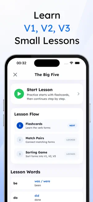 English Irregular Verb Forms screenshot 1