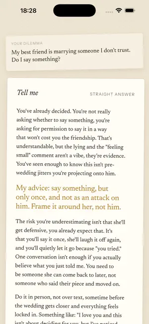 Tell Me: Honest Advice screenshot 4