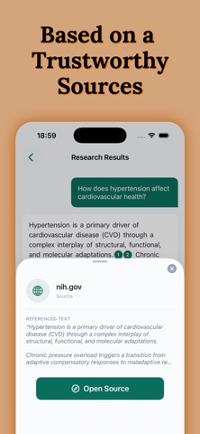 Dr Atlas AI Chat with Evidence iPhone screenshot