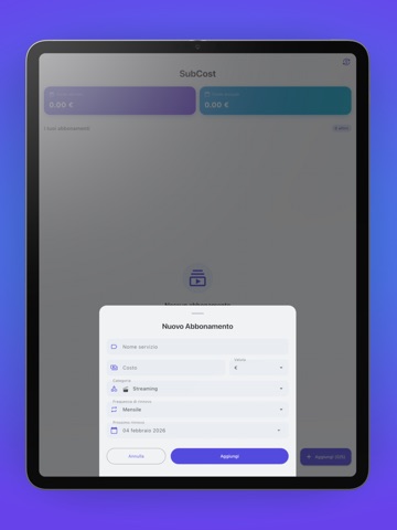 SubCost Screenshot 1