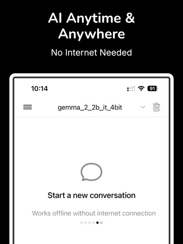 aiME - Offline AI / Local AI iPad screenshot
