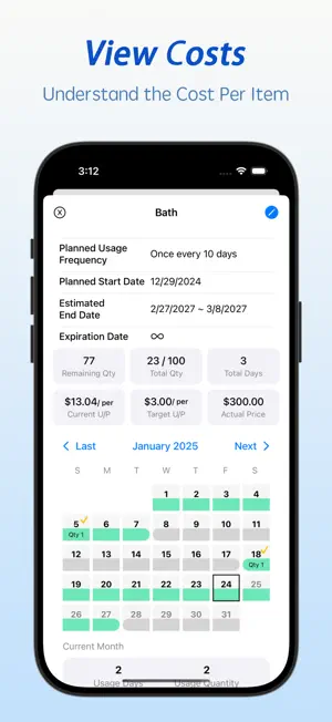 Use It Up - Regularity Tracker screenshot 3