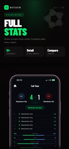 MatchSim - Football Simulator iPhone screenshot