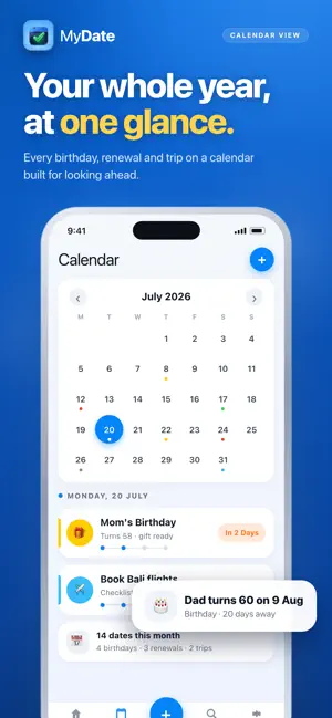 MyDate: Date Reminders screenshot 3