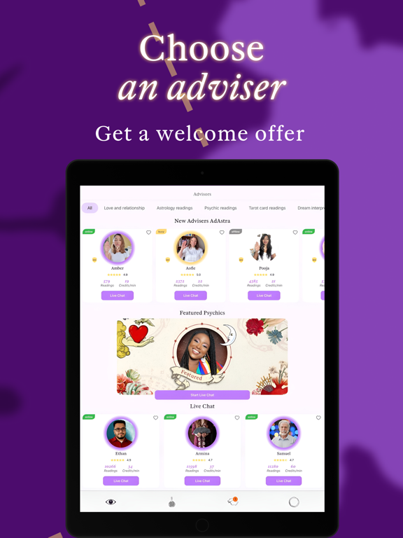 Screenshot #6 pour AdAstra Psychic. Tarot Reading