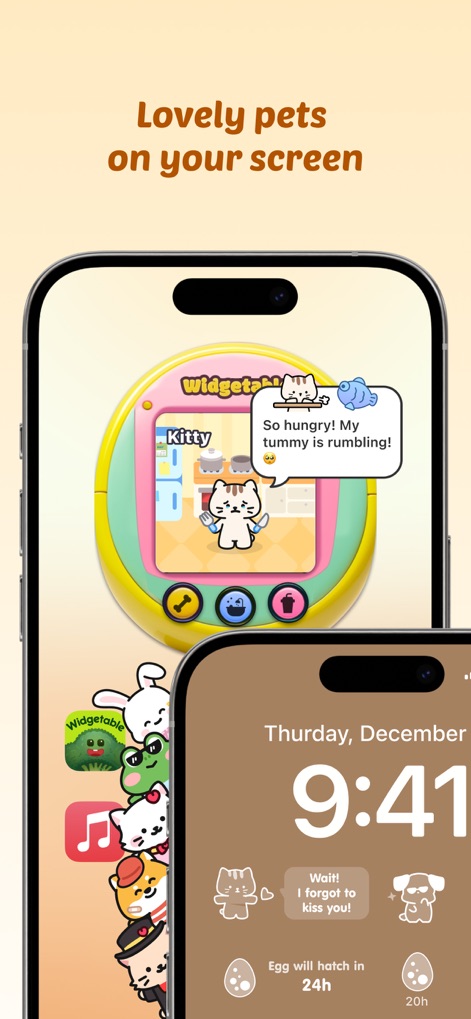 Widgetable: Besties & Couples - Seus Pets na Tela