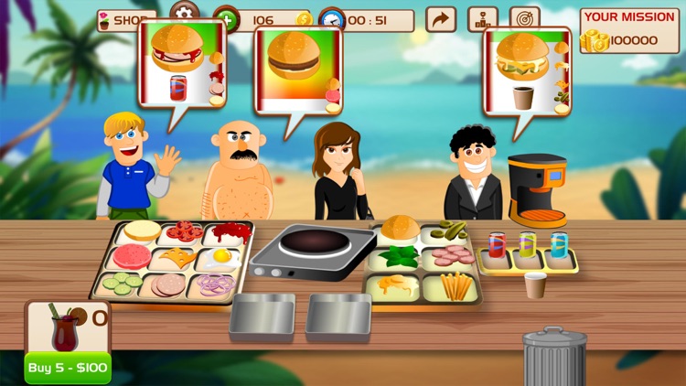 Beach Fast Food Cooking Tycoon screenshot-6