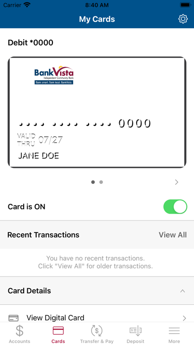 BankVista Screenshot