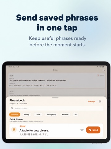 Translate Speech Live iPad screenshot