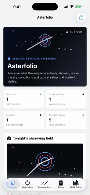 Asterfolio: Night Notebook screenshot 1