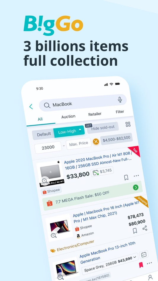 #1. BigGo - Best Price Comparison. (iOS) 게시자: Funmula Corp Limited