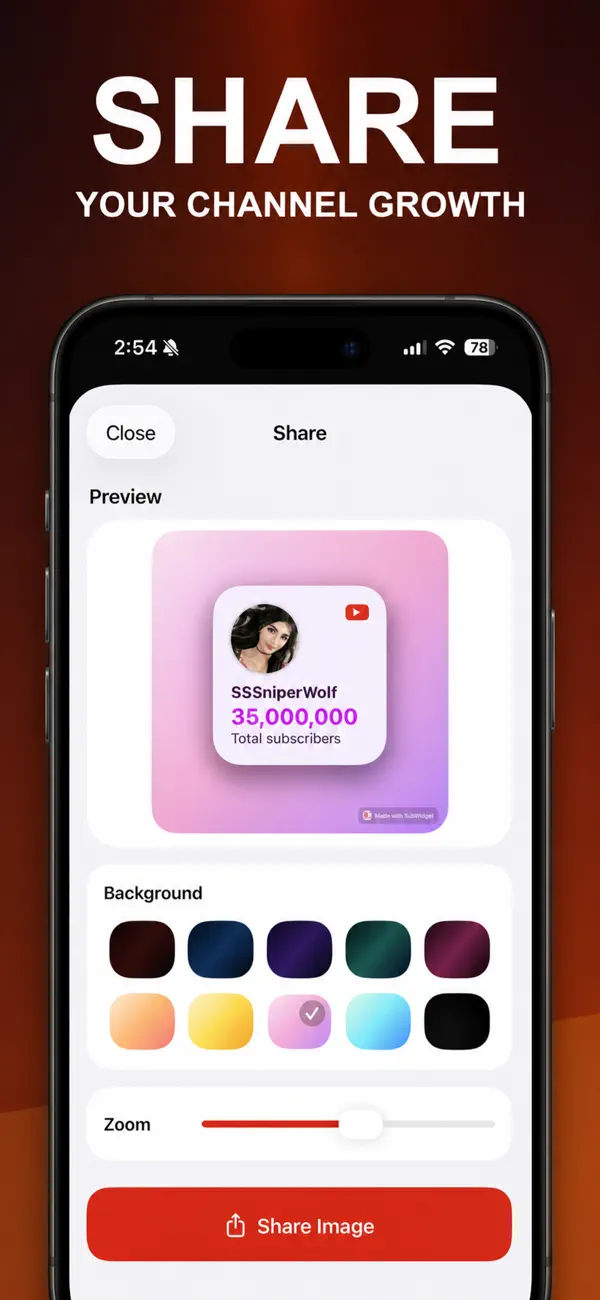 SubWidget: Widget for YT Screenshot 5