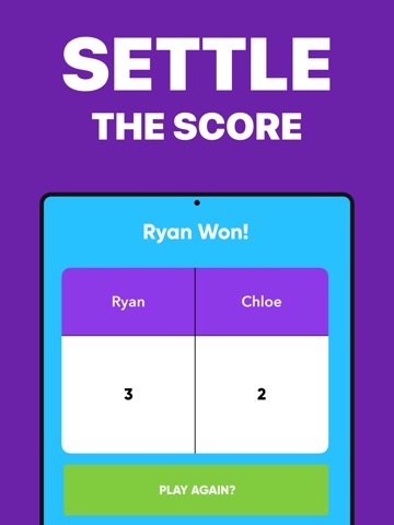 2 Player Quiz Multiplayer Game iPad screenshot