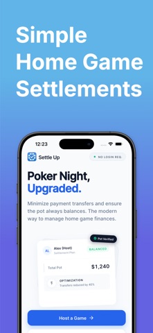 Settle Up Poker screenshot