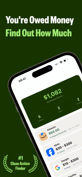 Claim Cash: Settlement Tracker Screenshot 1 of 5