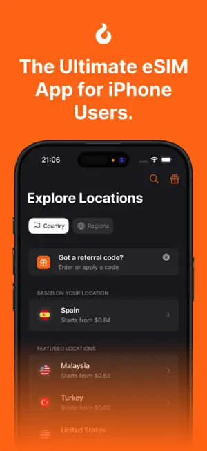 HypeSIM: eSIM for Travel screenshot 1
