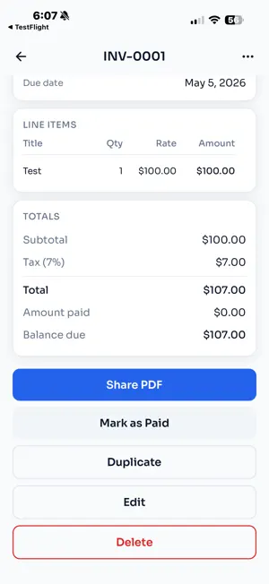 QuickBill: Invoice & Estimate screenshot 2