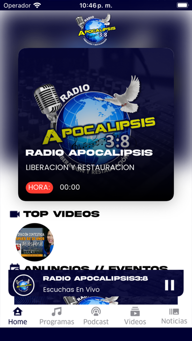 Radio Apocalipsis3:8 Screenshot