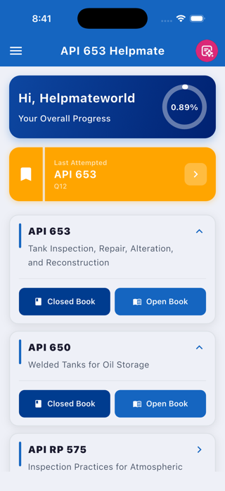 API 653 helpmate Screenshot 3 of 8