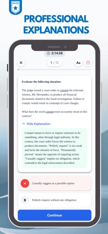 PELLETB Police Test Prep 2026 iPhone screenshot
