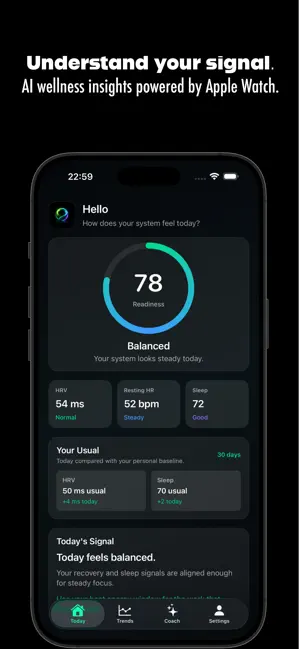 Syniq: Stress & Recovery screenshot 1