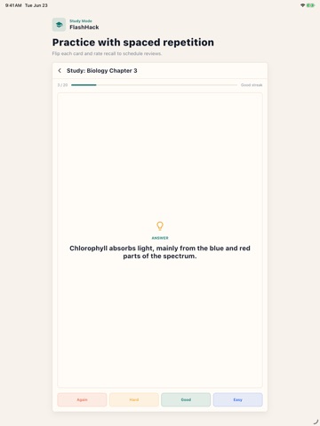 FlashHack: AI Flashcards iPad screenshot