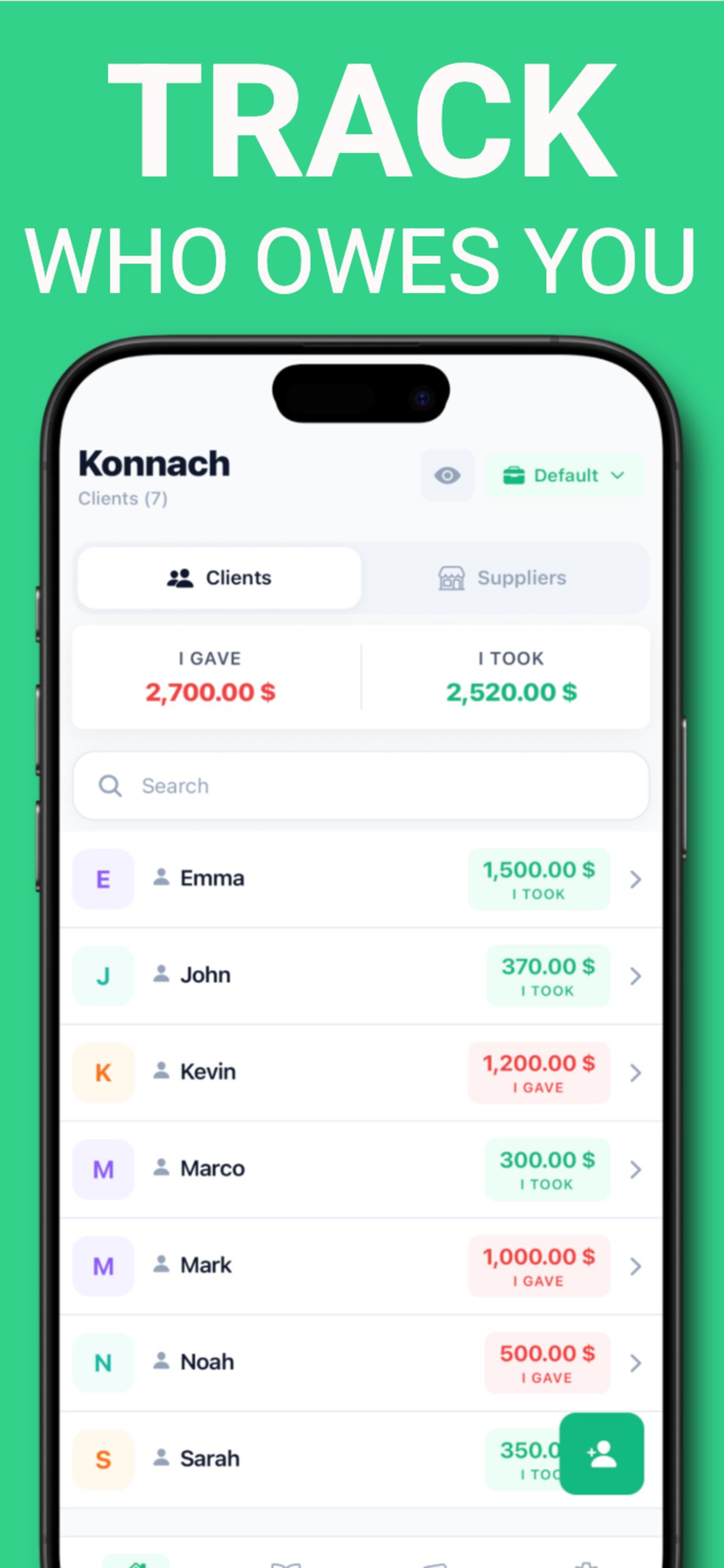 Konnach: Debt & Expense Track