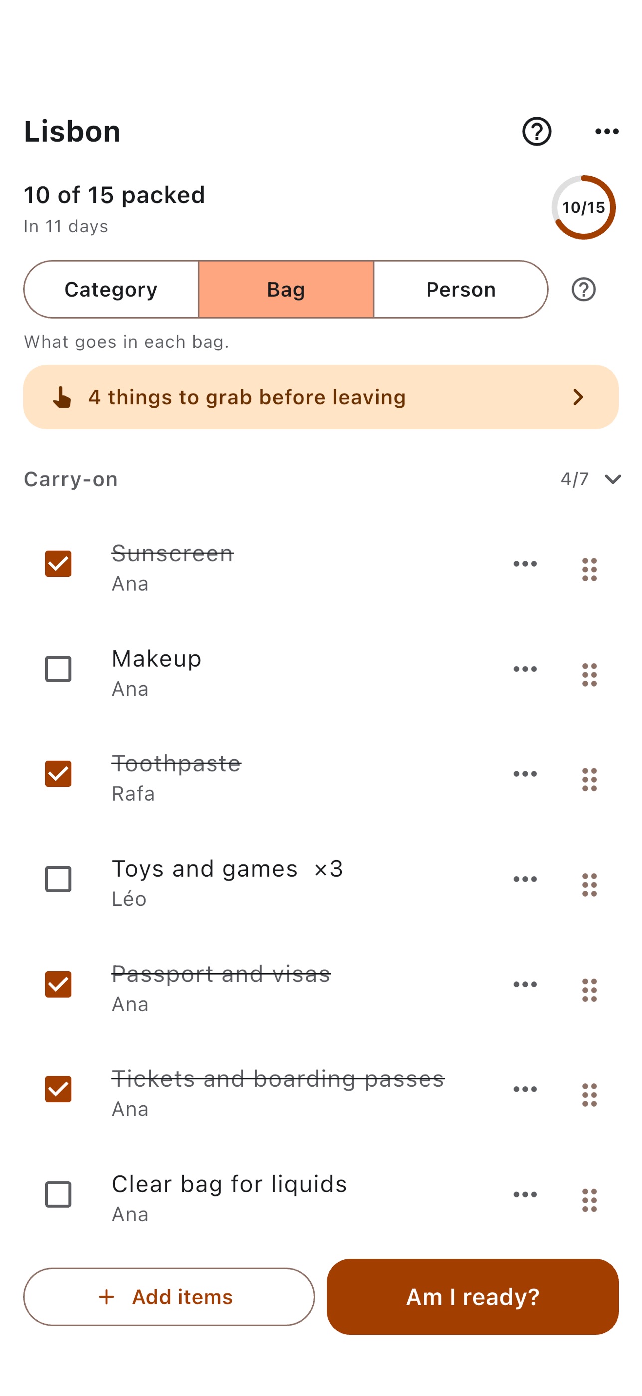 Screenshot 3 of Pack Your Bags Checklist