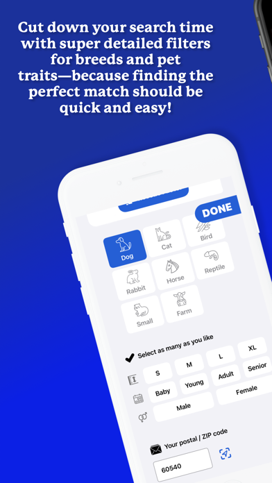 WeRescue: Adopt a Pet Search Screenshot