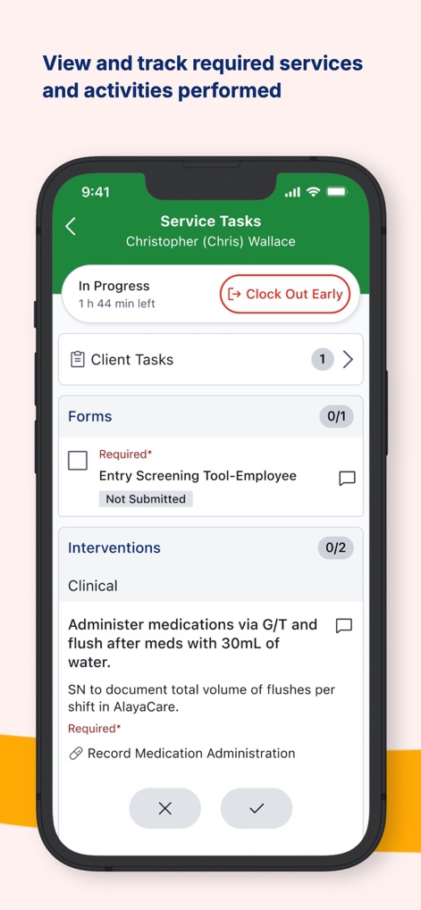 AlayaCare - alayacare-clock-in-visit-details