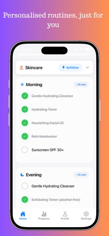 Skincare routine - Softglow Screenshot 3 of 5