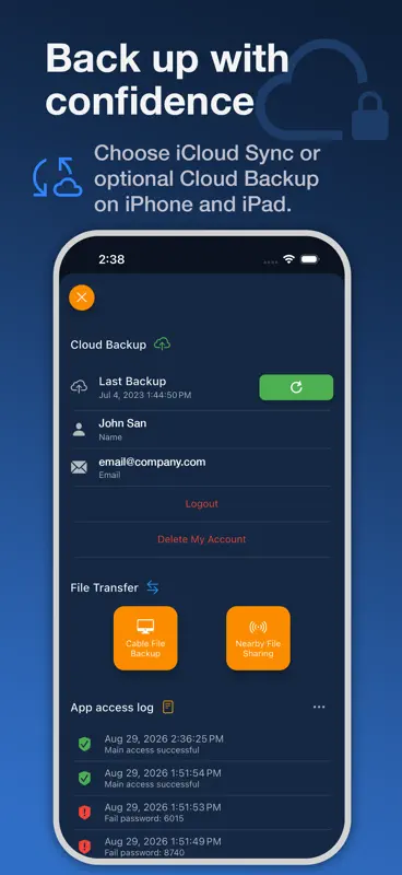 Safety Note+ Pro: Notiz-Tresor screenshot 7 of 8