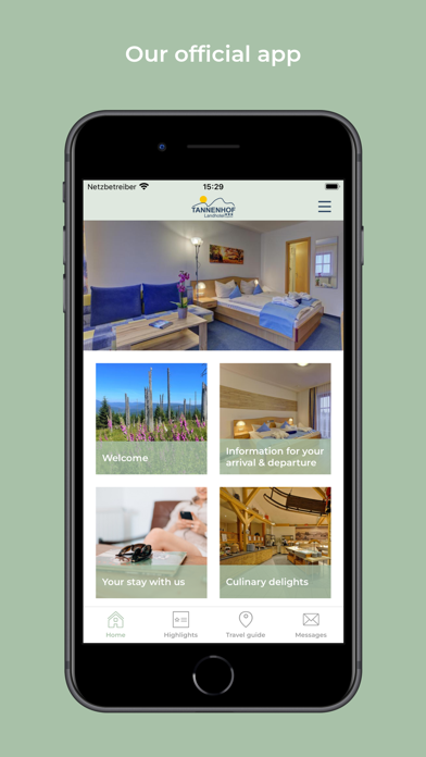 Landhotel Tannenhof Spiegelau app screenshot