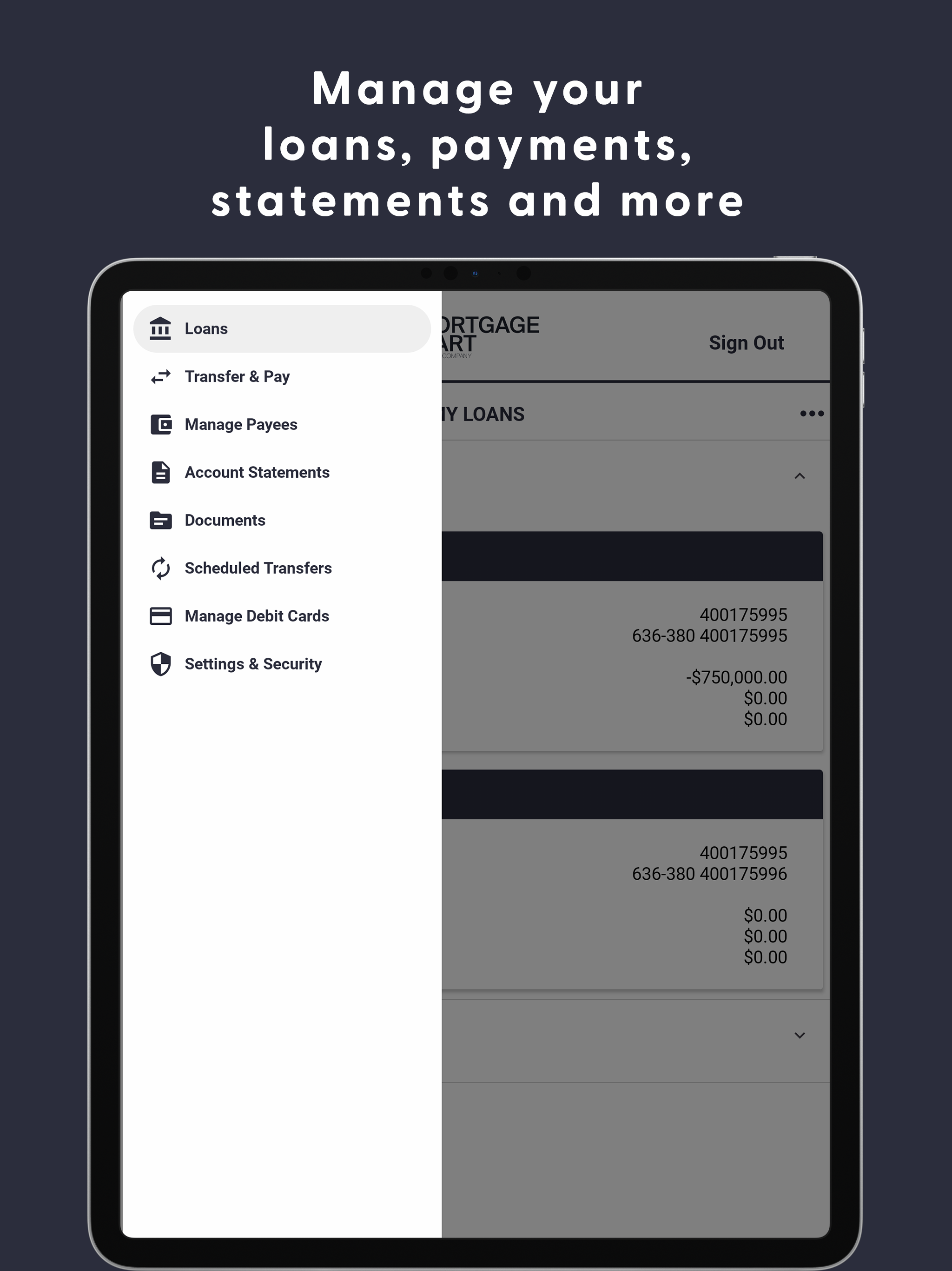 Mortgage Mart Mobile Access