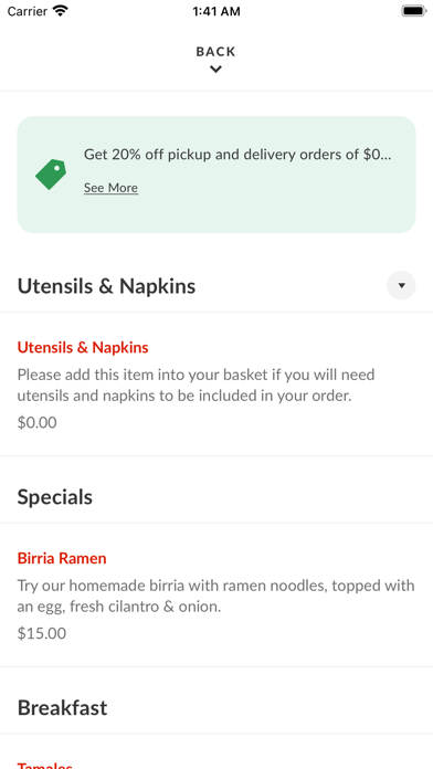 El Gallo Taqueria iPhone screenshot 3 - Food & Drink app