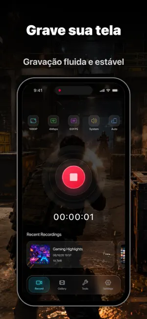 Gravador de Tela Pro: Clipes iPhone screenshot 1