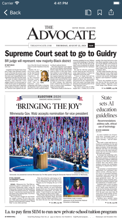 Shreveport-Bossier Advocate Screenshot