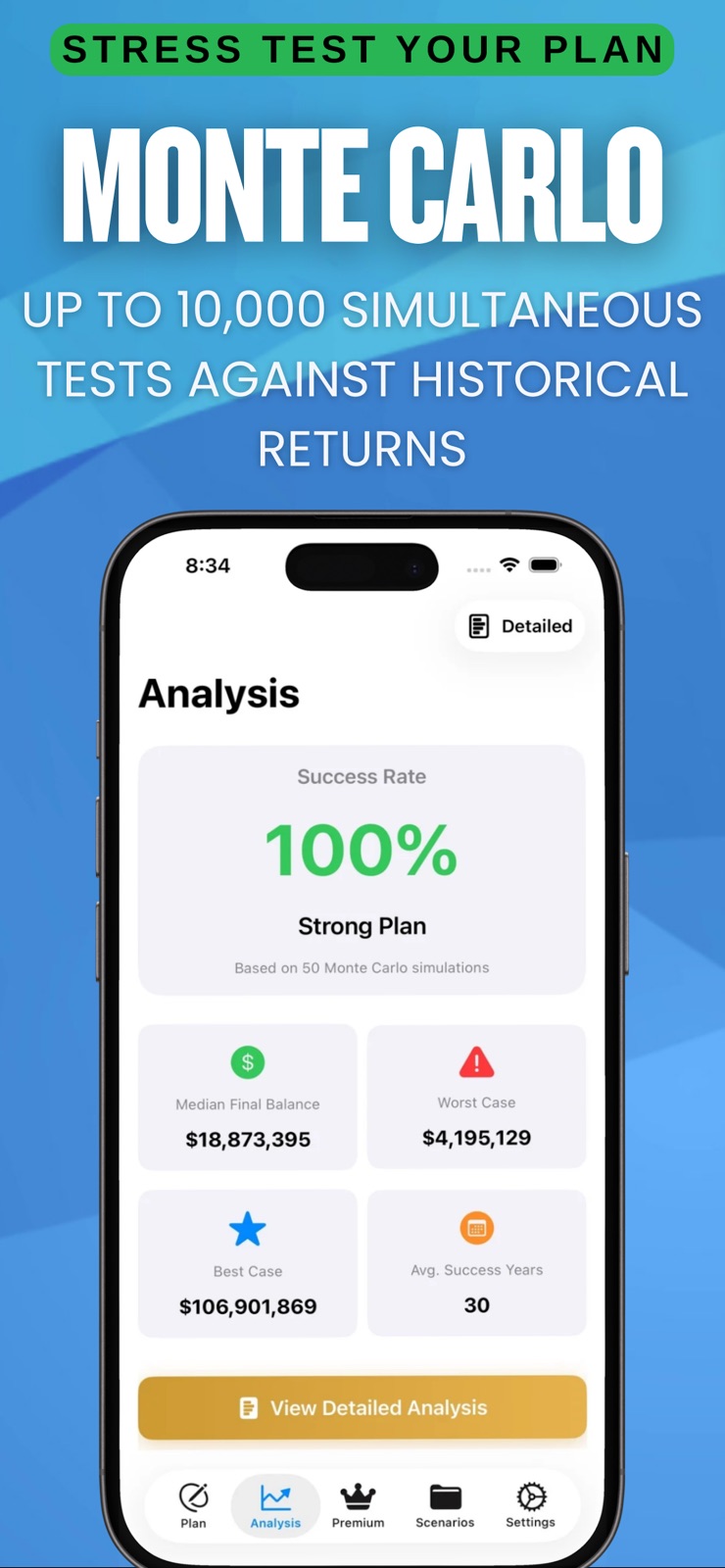 Retirement Success Graph iphone screenshot 3