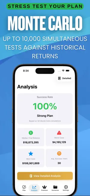 Retirement Success Graph screenshot 3