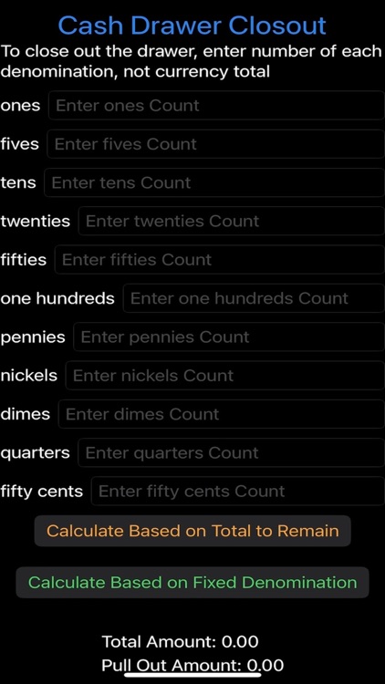 Cash Drawer Closeout